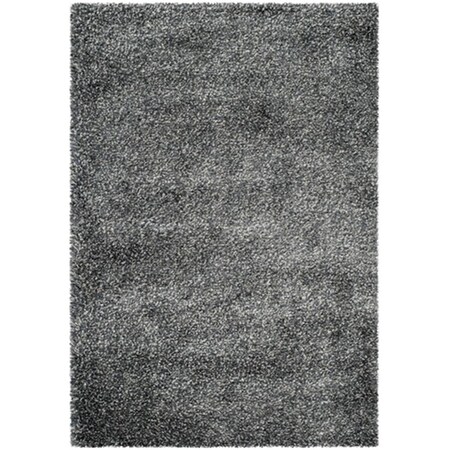Safavieh New York Shag Power Loomed Round Rug- Blue - Blue- 4 x 4 ft. SG165-6565-4R